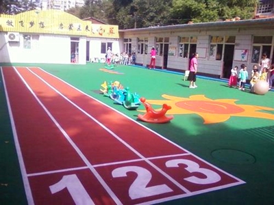 精致的浩然体育介绍幼儿园塑胶跑道怎么铺设？需要注意什么？